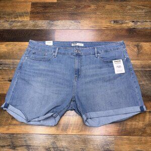 Levis Signature Gold Mid Rise Shorts 20 W35 Stretch Cuffed New